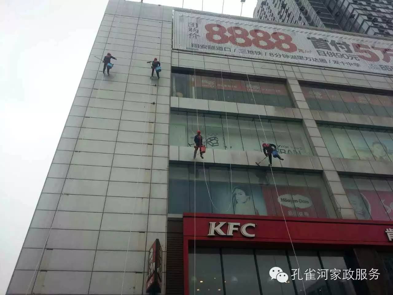 廈門(mén)孔雀河工程部在行動(dòng)——高空外墻清洗記